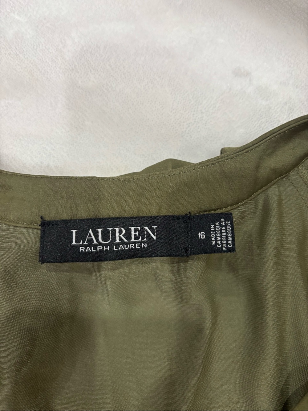 Lauren Ralph Lauren Olive Ruffle-Tier Dress - Picture 2 of 5